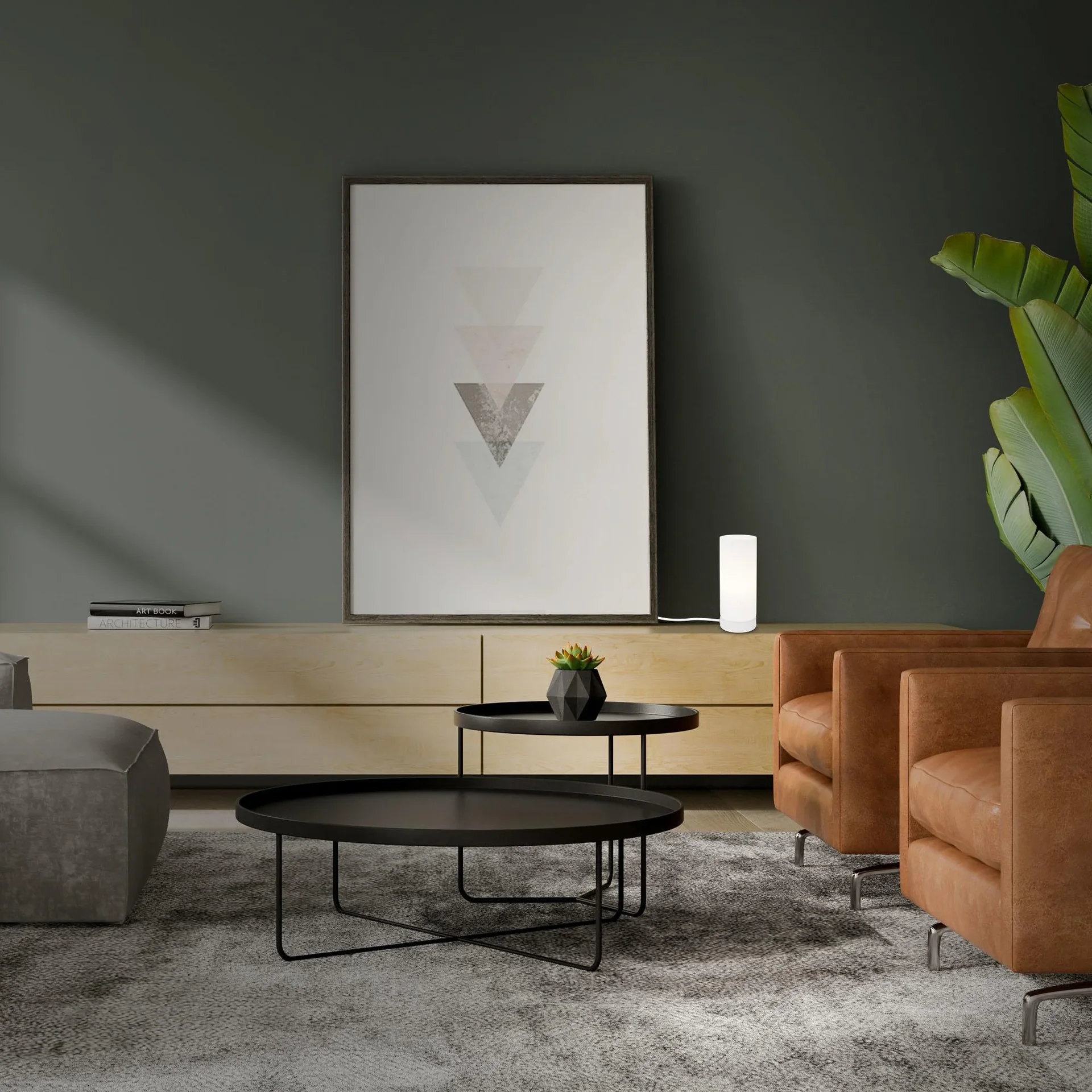 PAIPA Tischleuchte, weiß, opal-Glas, Kabelschalter, E14 Fassung - 1