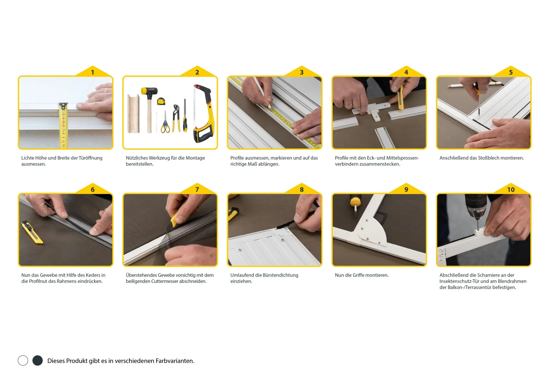 Insektenschutztür PLUS, Farbe anthrazit, 100 x 210 cm - 1