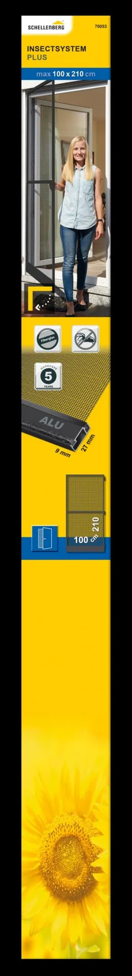 Insektenschutztür PLUS, Farbe anthrazit, 100 x 210 cm - 3