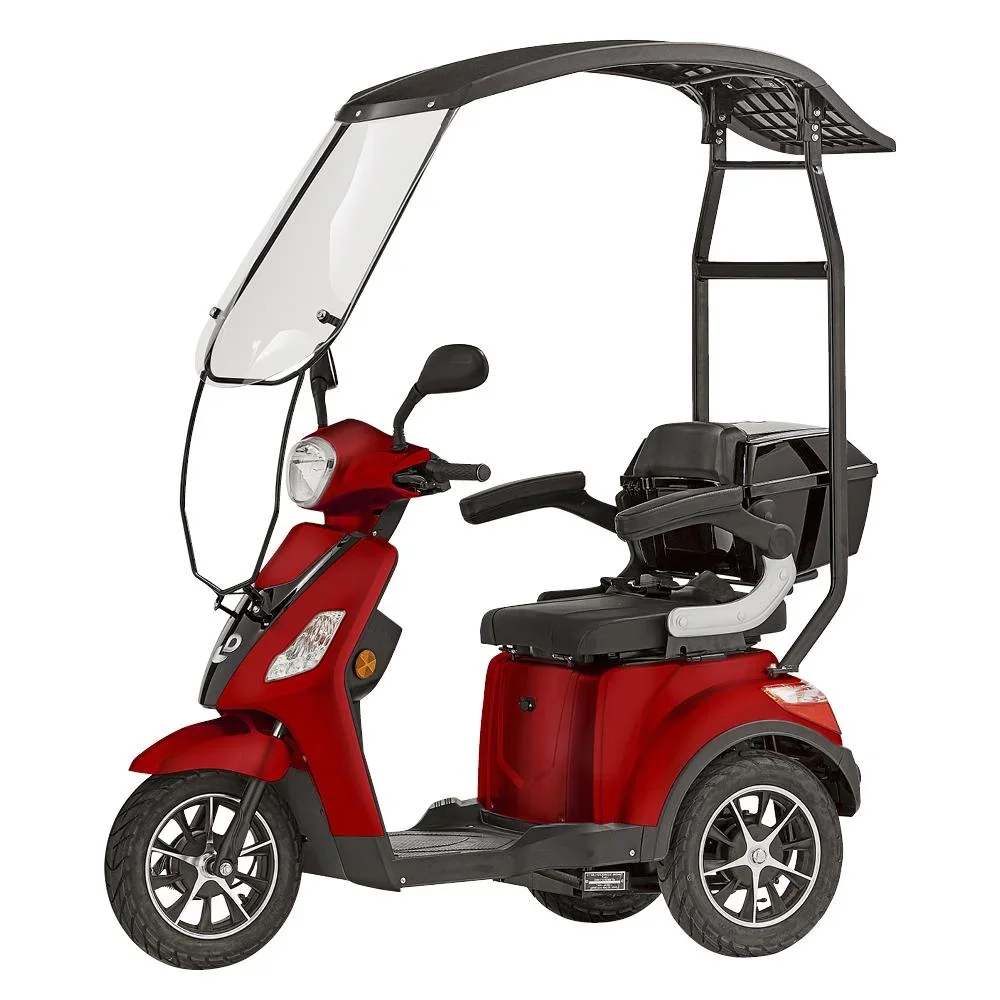 3-Rad E-Mobil Bologna 25 km/h rot inklusive Wind- und Wetterschutz - 2