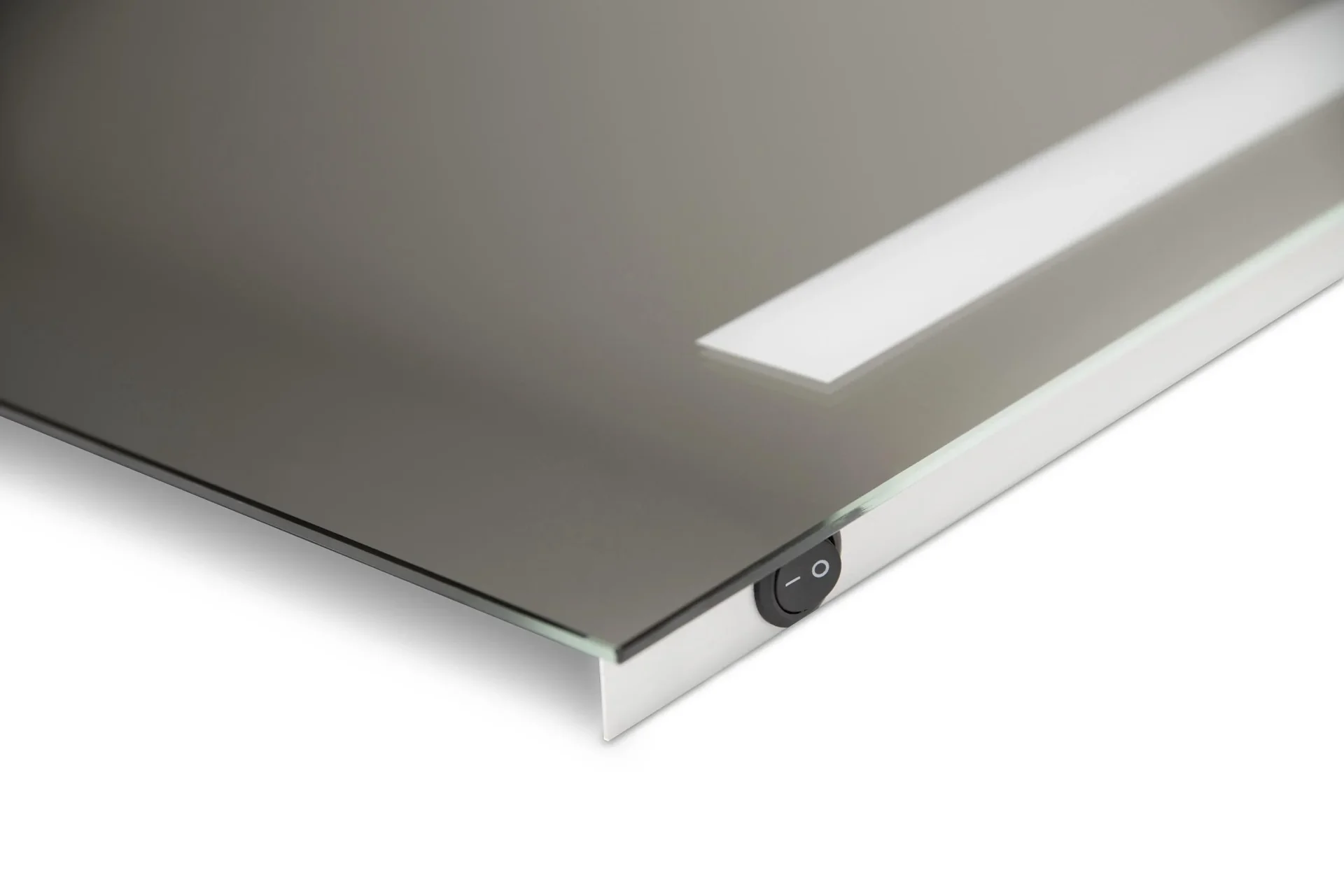 Badezimmerspiegel mit Beleuchtung, "Star" - 80 x 60 cm - Lichtfarbe neutralweiß - Digitaluhr - 4