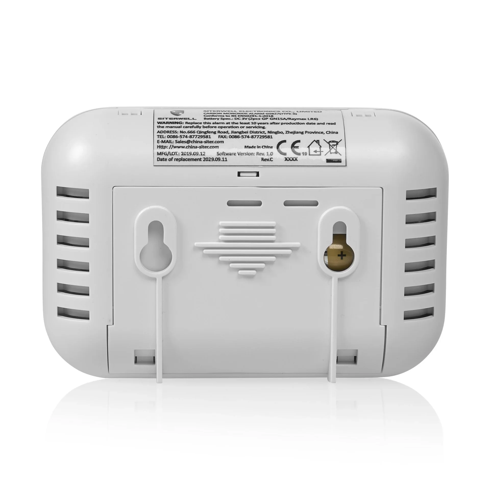 Kohlenmonoxid-Melder 10 Jahre Sensor - 3 Jahre Batterie - 0