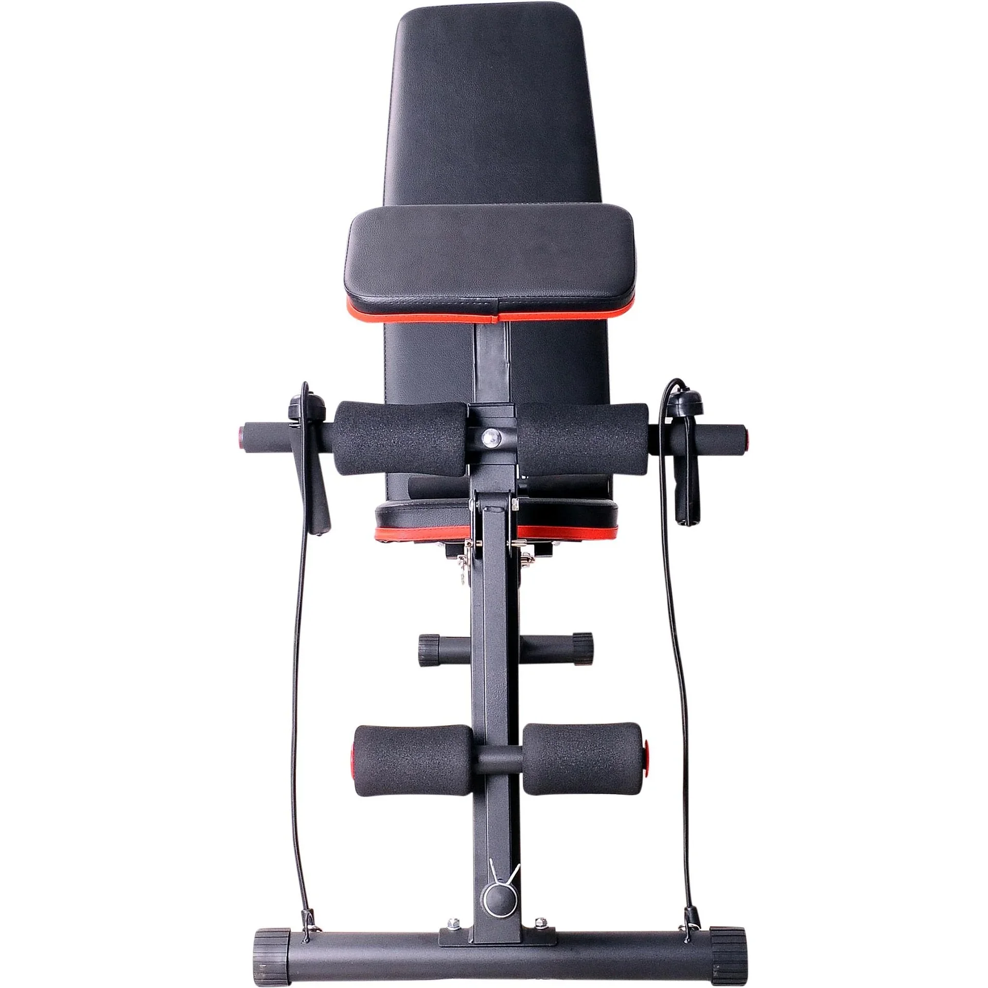 Multifunktion Hantelbank Trainingsbank Schwarz-Rot - 1