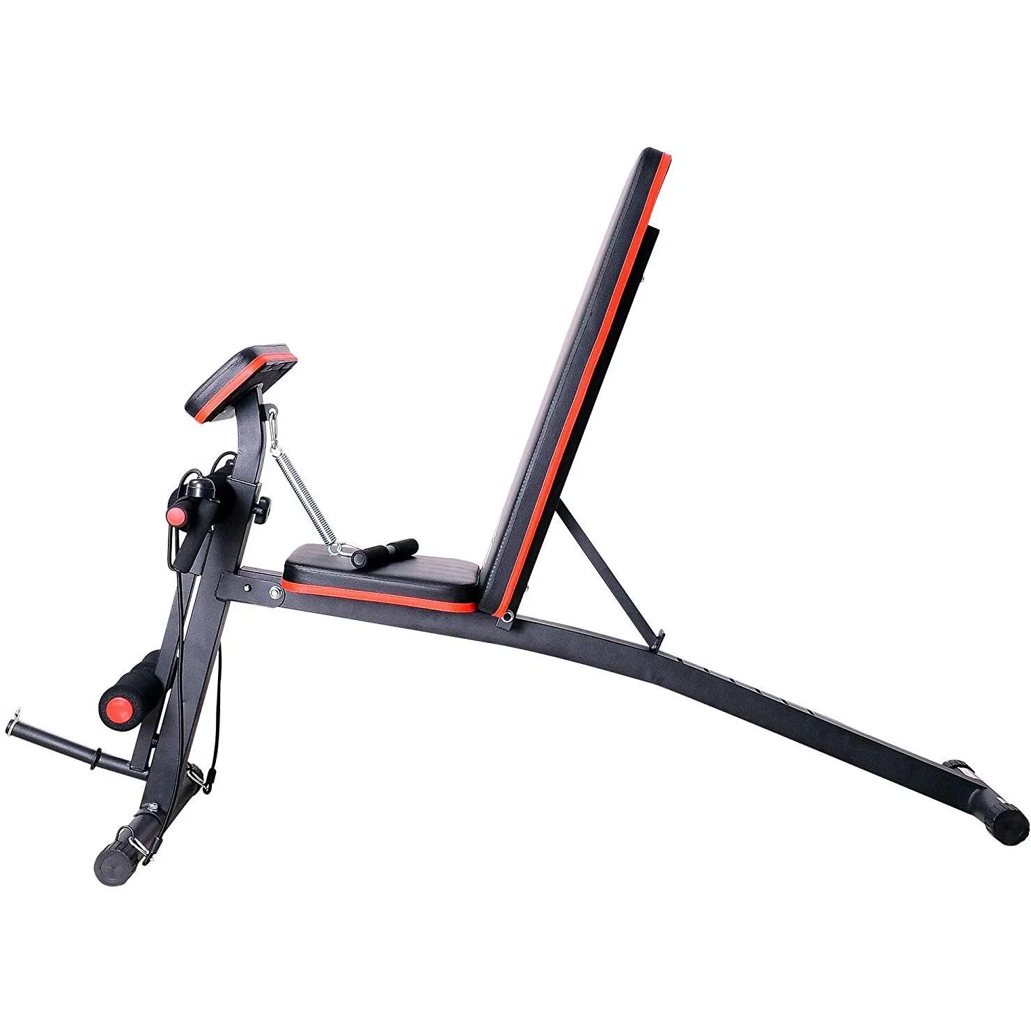 Multifunktion Hantelbank Trainingsbank Schwarz-Rot - 2