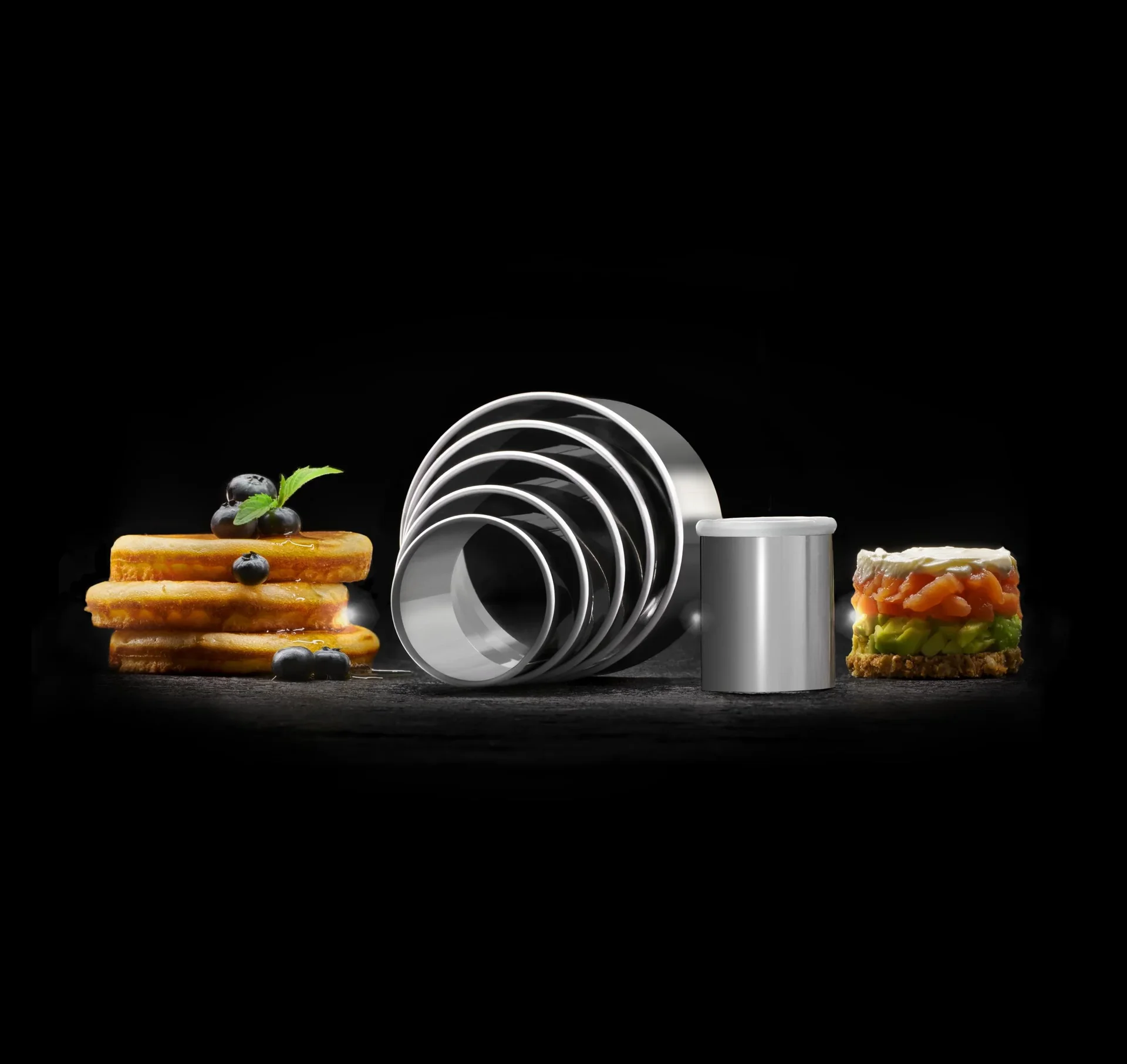 Ausstechringe-Set, Edelstahl, 6-teilig - 0