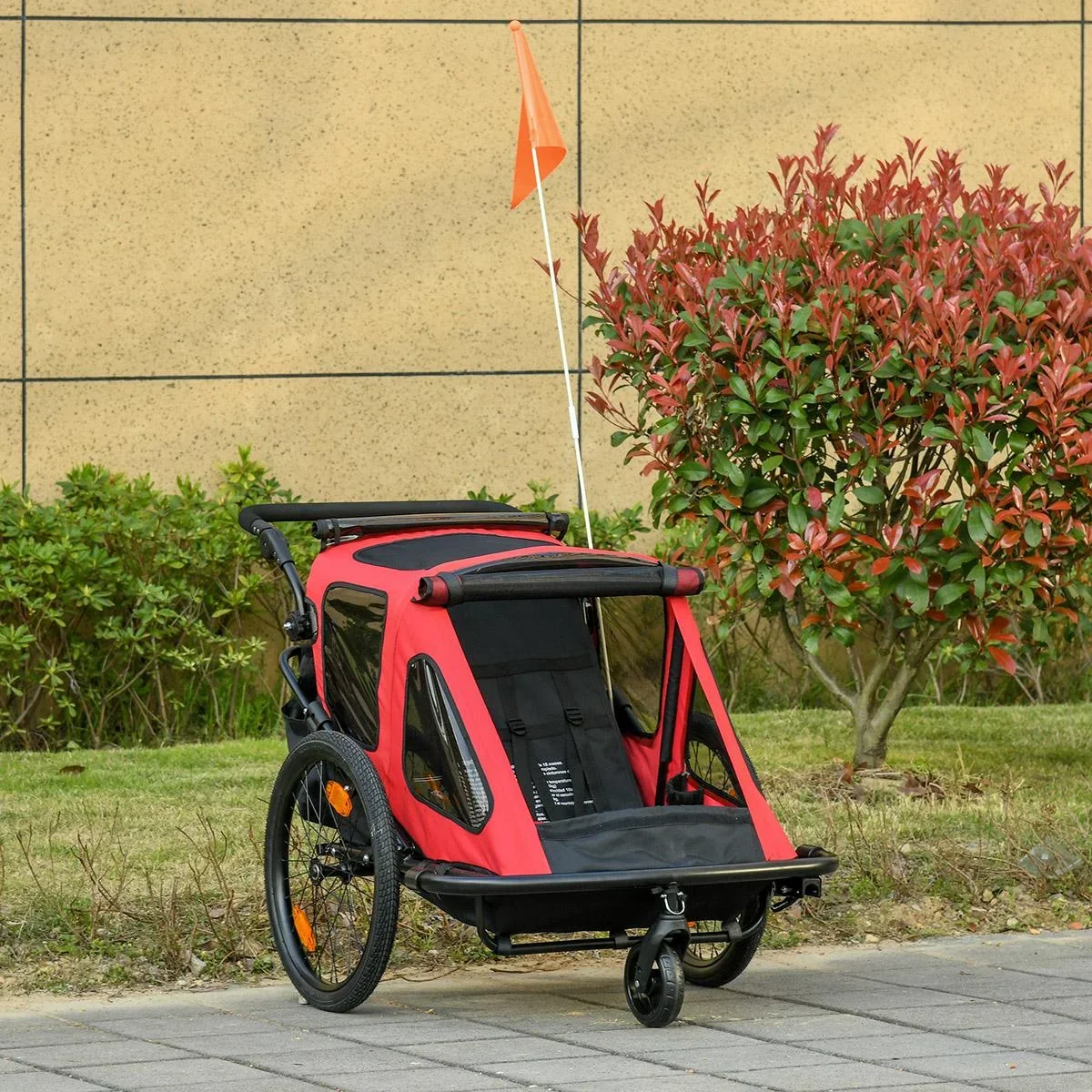 Kinderanhänger 2 in 1 Kinderanhänger Fahrradanhänger - 2