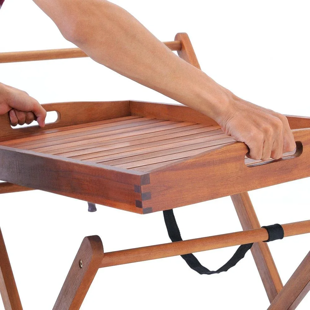 Wagen mit Rädern aus Akazienholz - 3