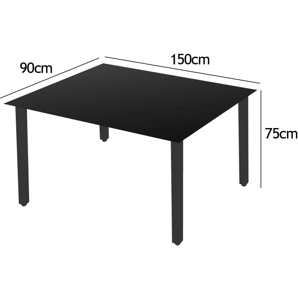 Aluminium-Gartenset Bern 6+1 Mattglas anthrazit - Set - 4