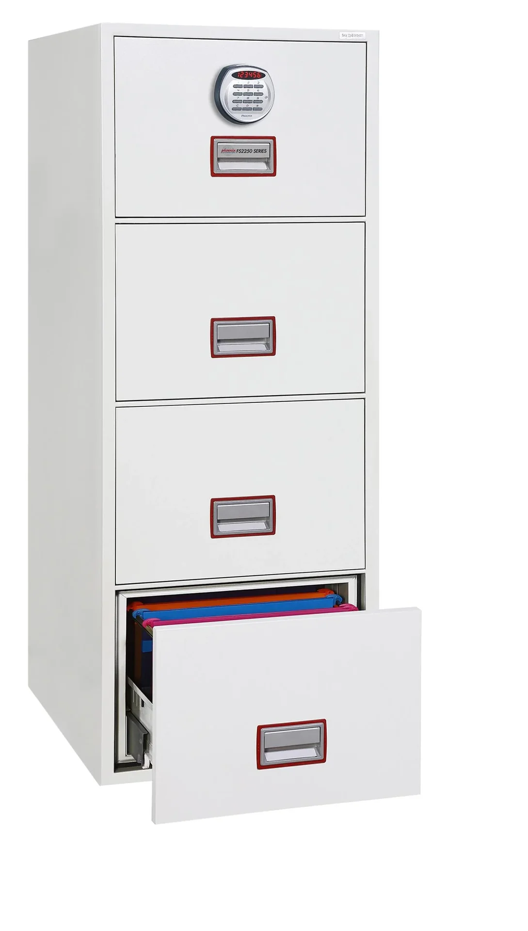 Aktenschrank World Class Vertical Fire File mit 4 Schubladen und elektronischem Schloss - 1