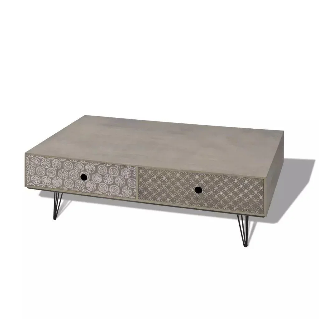 Couchtisch 100x60x35 cm grau - 1