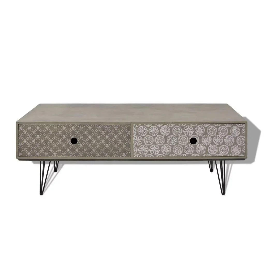 Couchtisch 100x60x35 cm grau - 2