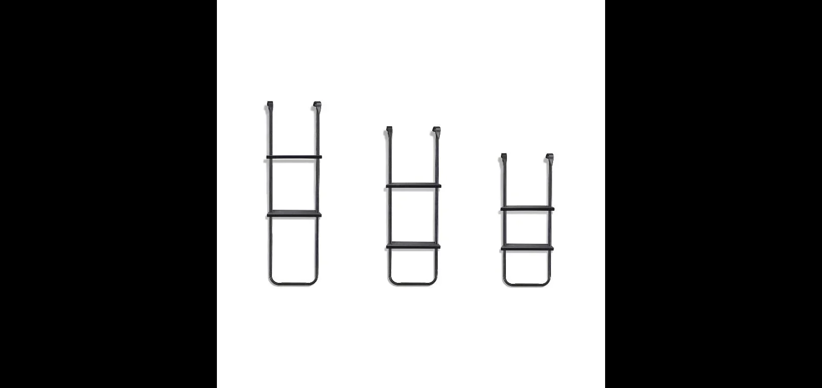 Trampolin Leiter, Leiter für Outdoor-Trampoline, höhenverstellbar, verzinkter Stahl, pulverbeschichtet - 0