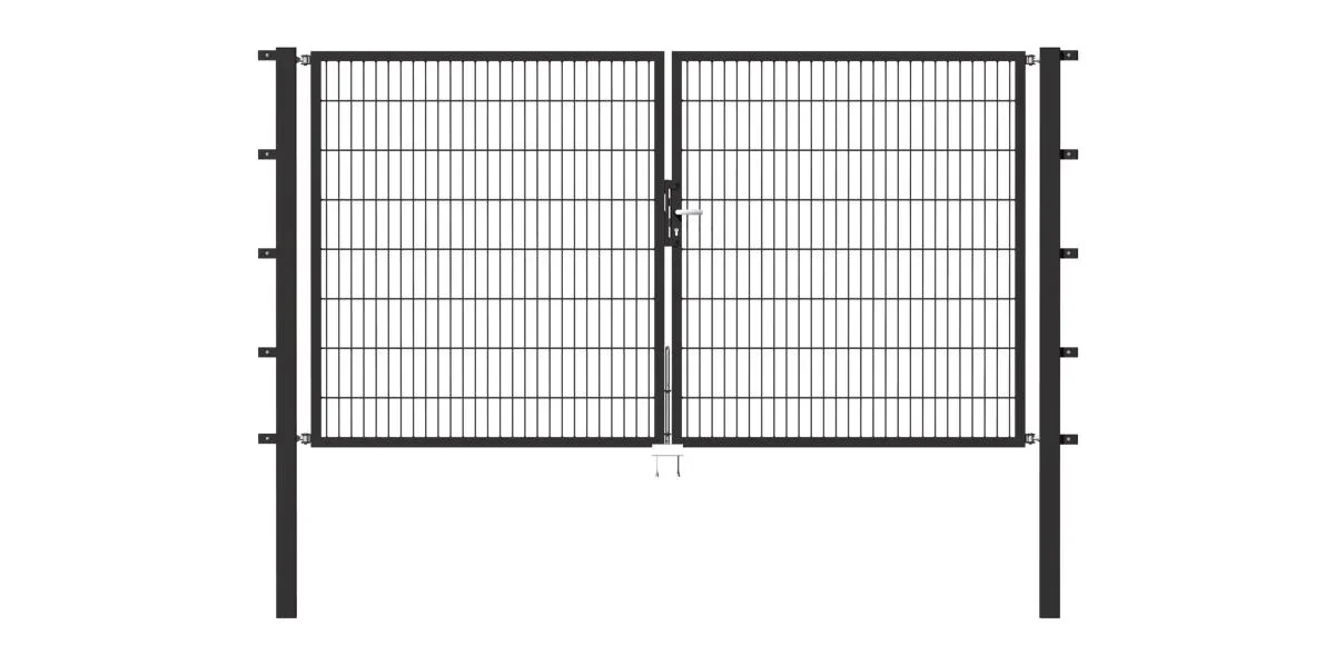 Doppeltor Flexo mit Zubehör, anthrazit, Breite 200 cm, Höhe 160 cm, PF: 60x60 cm - 1