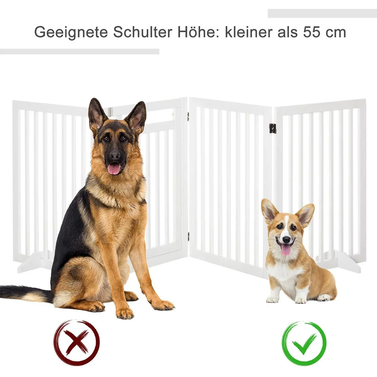 Absperrgitter für Hunde weiß - 3