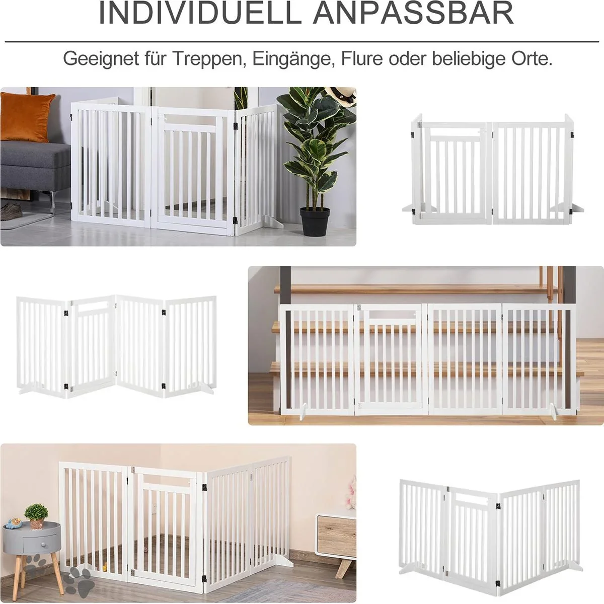 Absperrgitter für Hunde weiß - 7