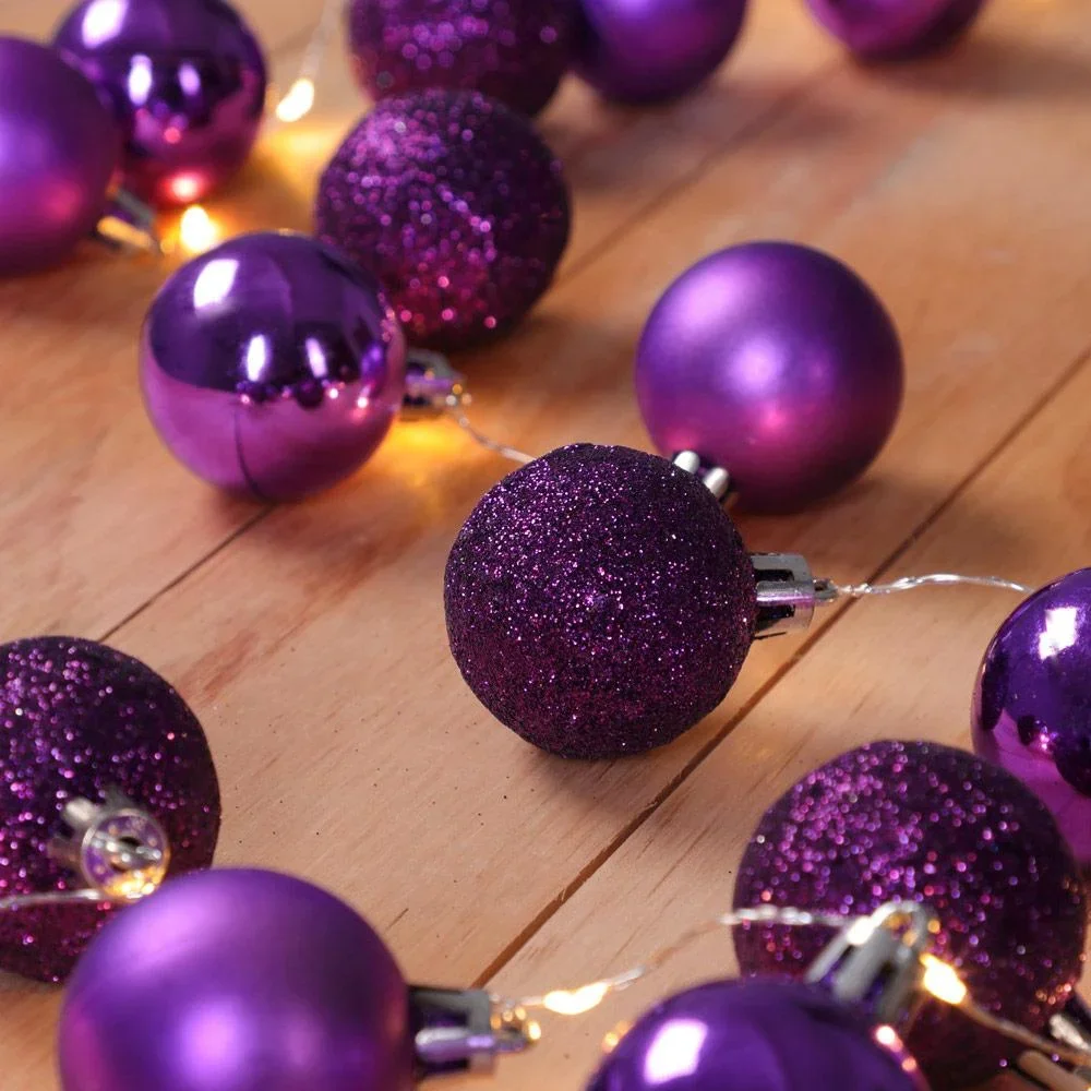 Weihnachtsbeleuchtung 40-LED - Lila - 2m - 0