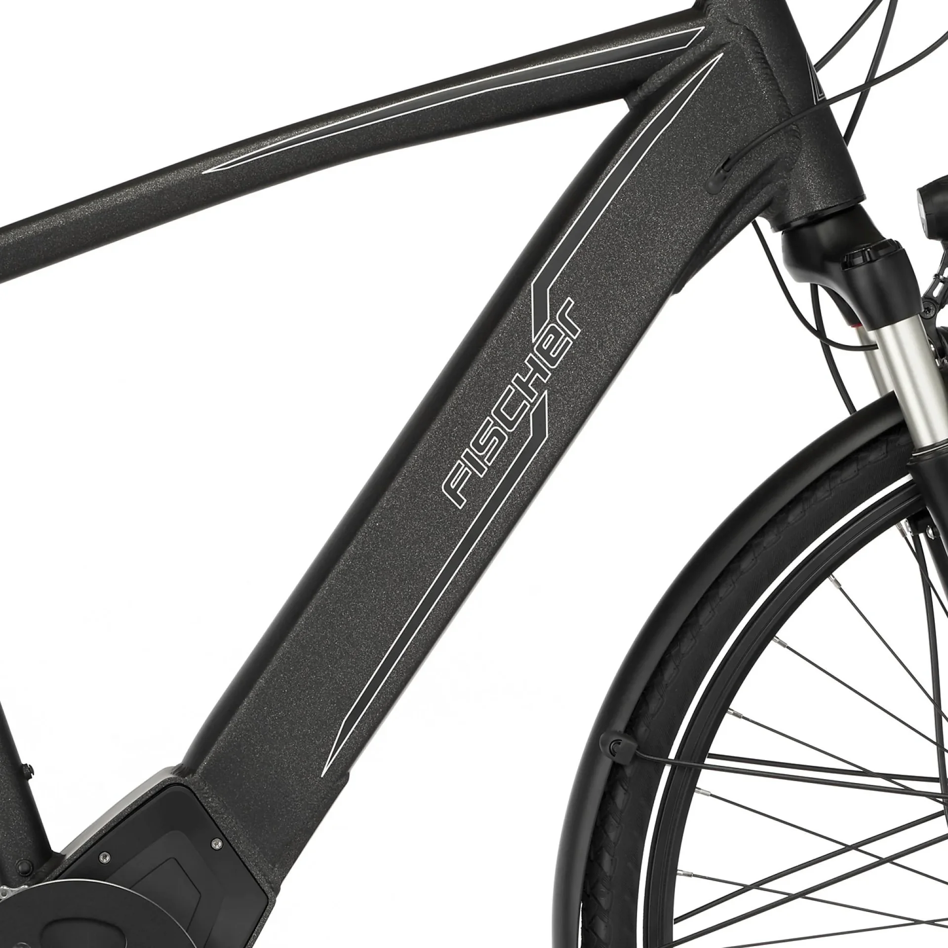 Herren E-Bike Trekking, 28 Zoll, Rahmengröße 55cm, 10-Gang Kettenschaltung, graphit metallic matt, VIATOR 6.0i - 7