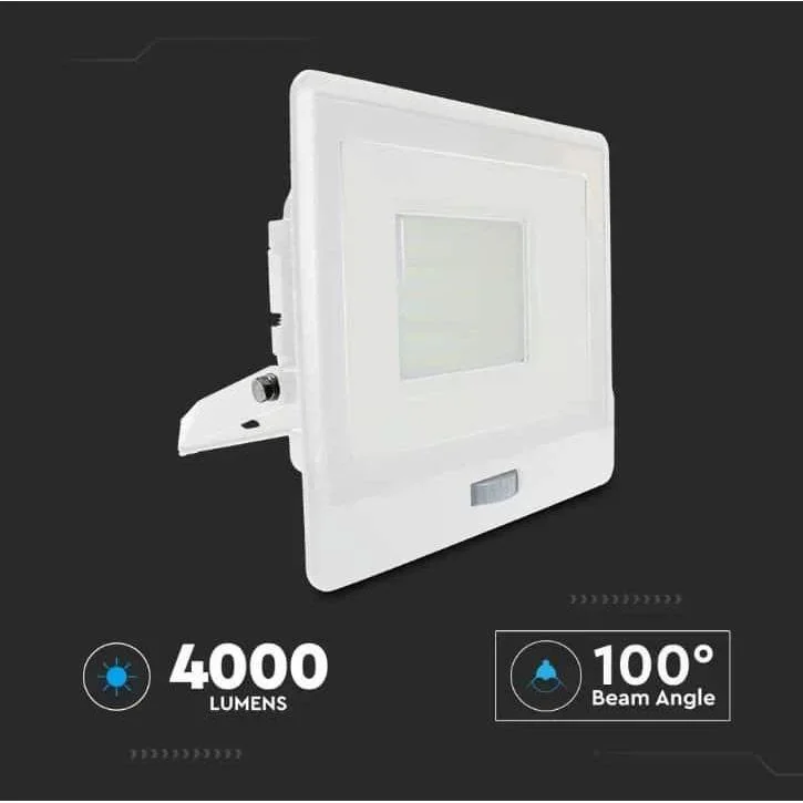 VT-158S LED-Flutlicht mit Sensor - 50 W - 4000 Lm - 4000K - Weiß - 2