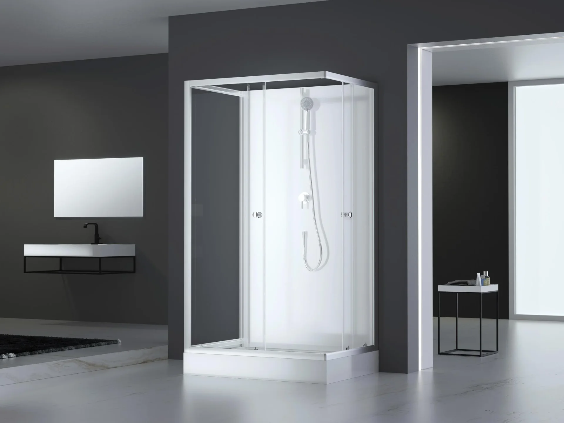 Komplettdusche "White Dream" 80 x 110 x 200 cm - 1