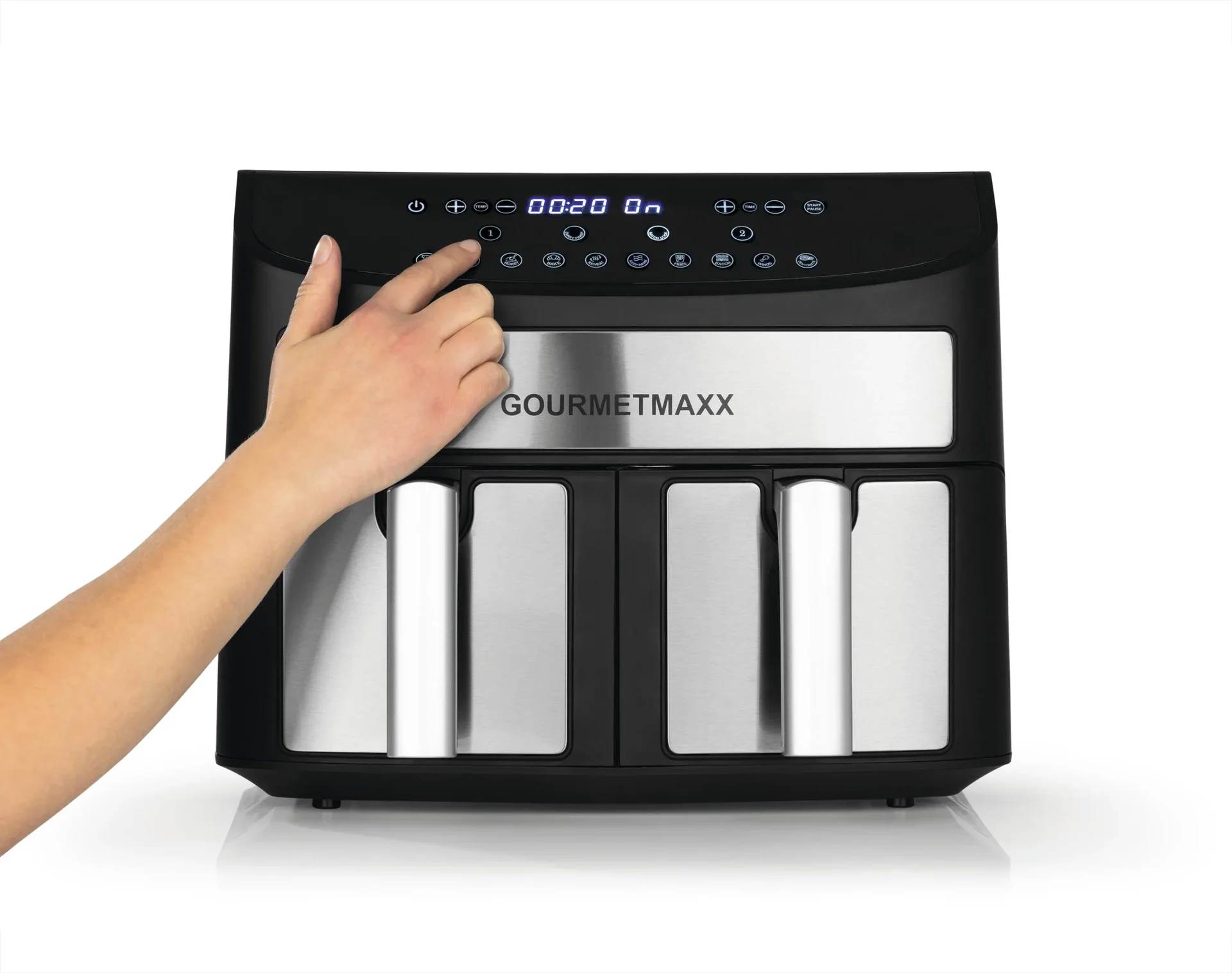 Heißluftfritteuse Doppelkammer 7 l, 2400 W - 3