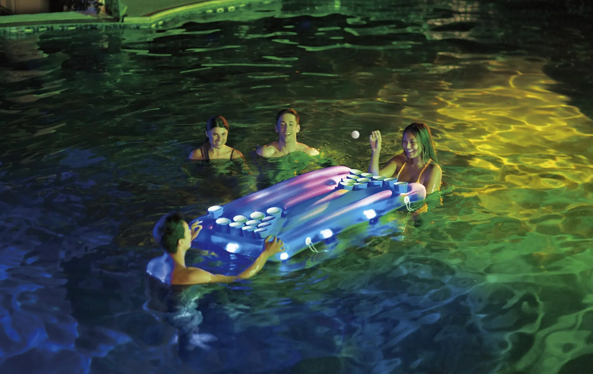 Bierpong Bierpong Spiel Set mit Bällen 160x84x19 cm Blau - 1