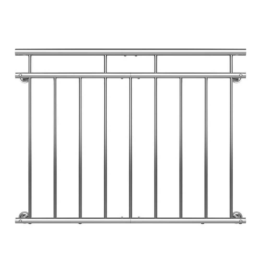 Monzana Französisches Balkongeländer Edelstahl 90x128cm - 2