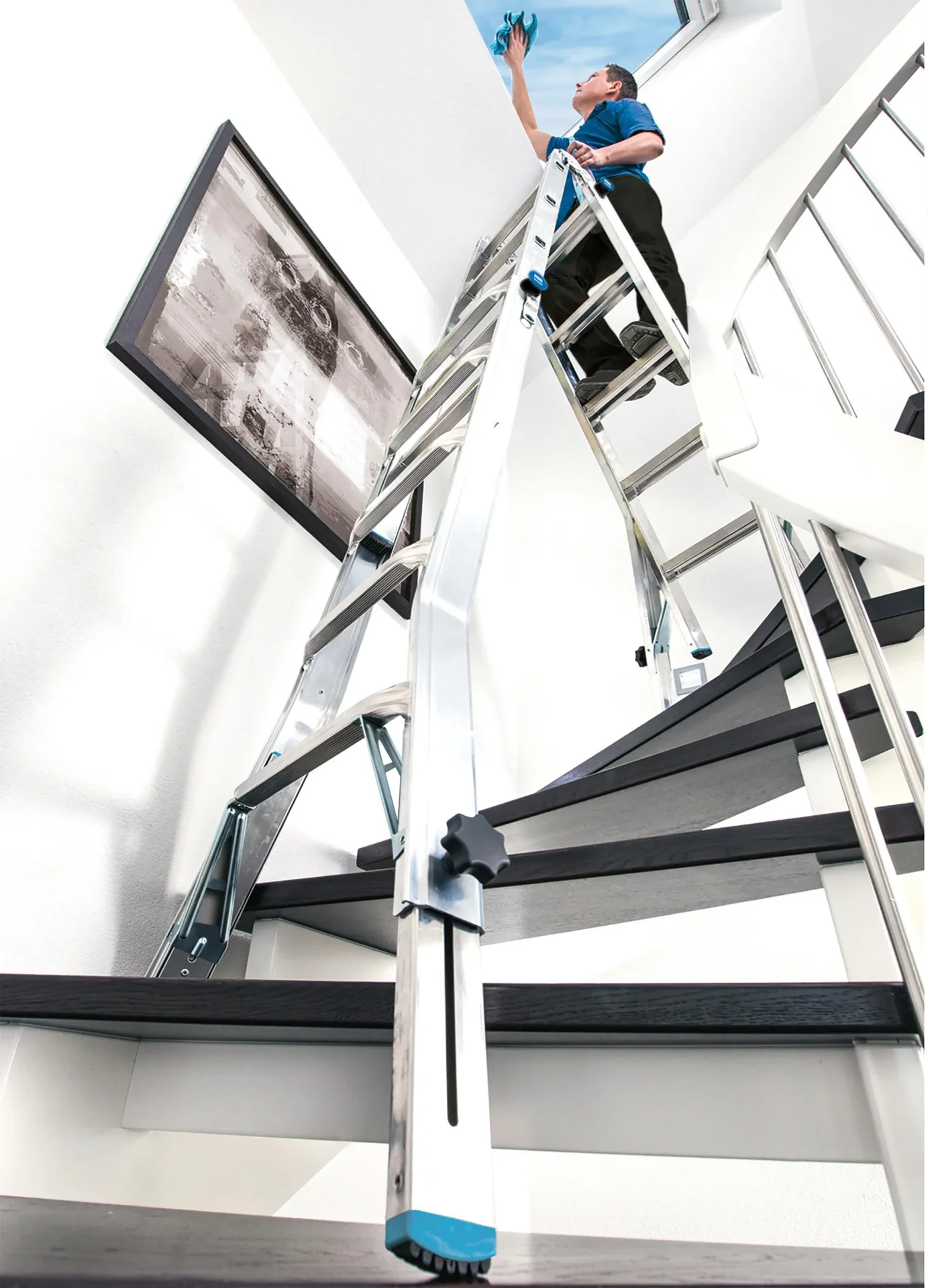 STABILO Sprossen-Gelenk-Teleskopleiter, 4 x 5 Sprossen - 2