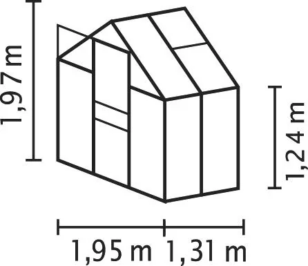 Gewächshaus Venus 2500 HKP 4 mm, Farbe smaragd - 1