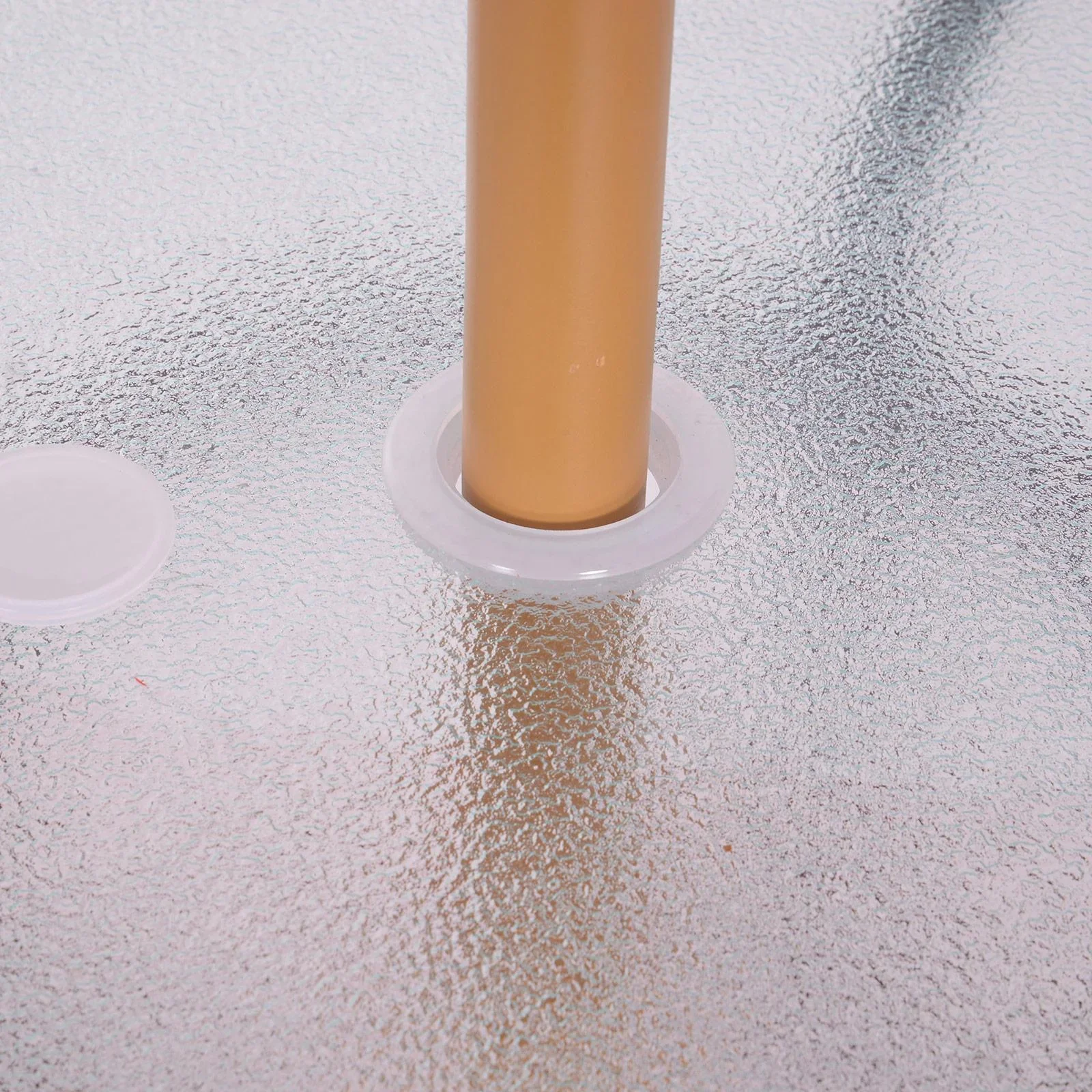 Gartentisch Garten Beistelltisch Gartenmöbel Balkontisch mit Schirmloch Schwarz Ø80 x 72 cm - 4