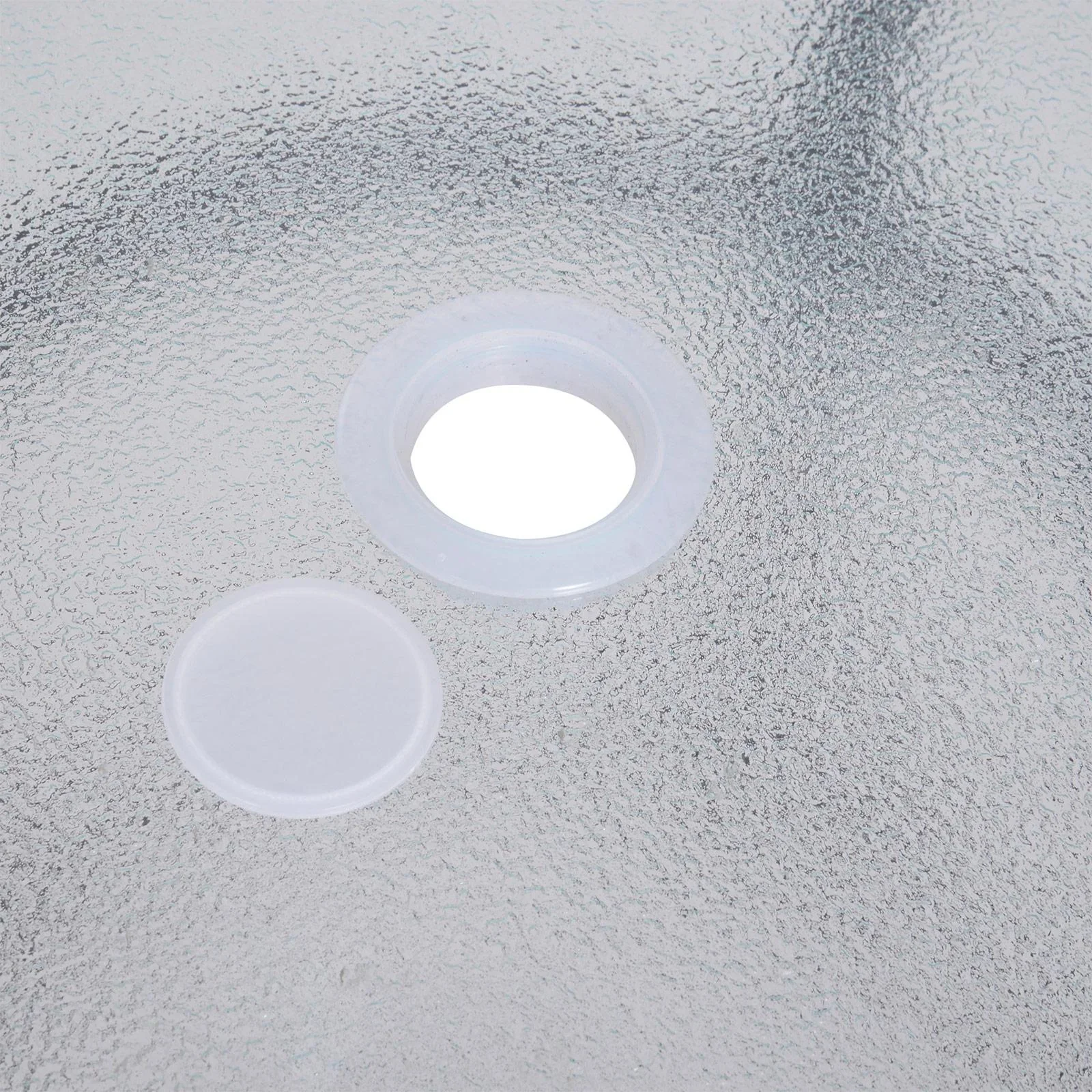 Gartentisch Garten Beistelltisch Gartenmöbel Balkontisch mit Schirmloch Schwarz Ø80 x 72 cm - 5