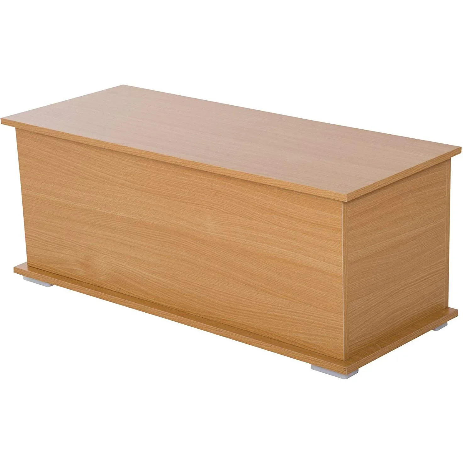 Truhe Aufbewahrungsbox Holzkiste mit klappbarem Deckel Buche - 0