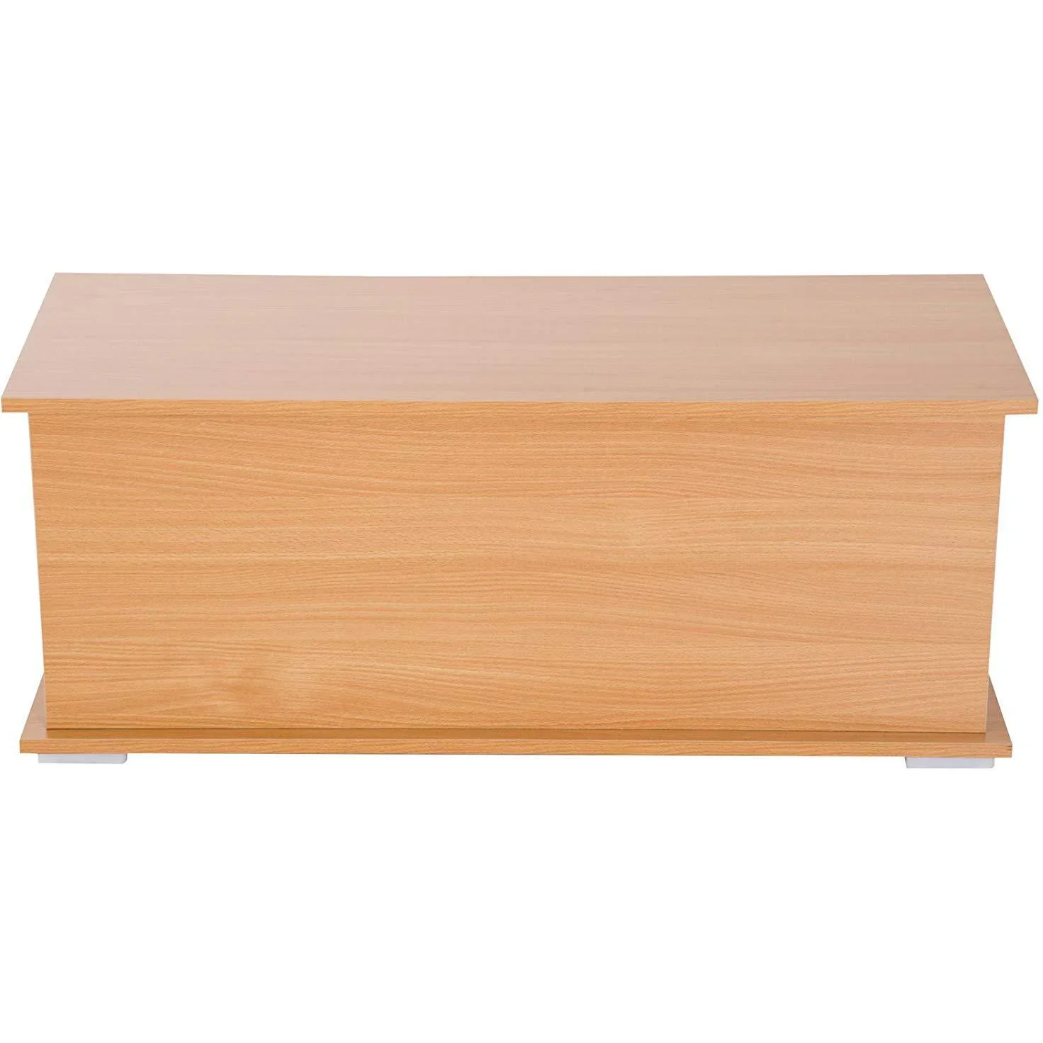 Truhe Aufbewahrungsbox Holzkiste mit klappbarem Deckel Buche - 3