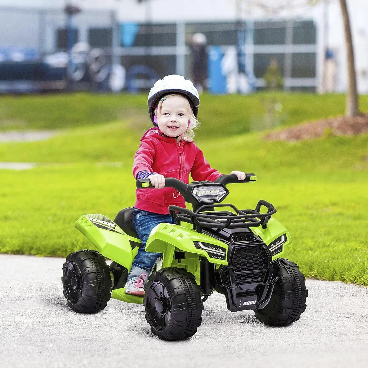 Quad ATV Kinderauto Kinderwagen 6V Akku Elektroauto LED Frontlicht Kinderfahrzeug Kindermotorrad Elektroquad für 18-36 - 2