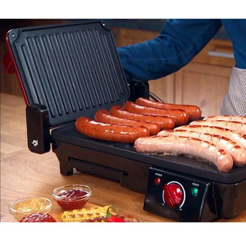 HomeVero Elektrogrill - Doppelte Oberfläche - mit Antihaftbeschichtung - 2000W - 0