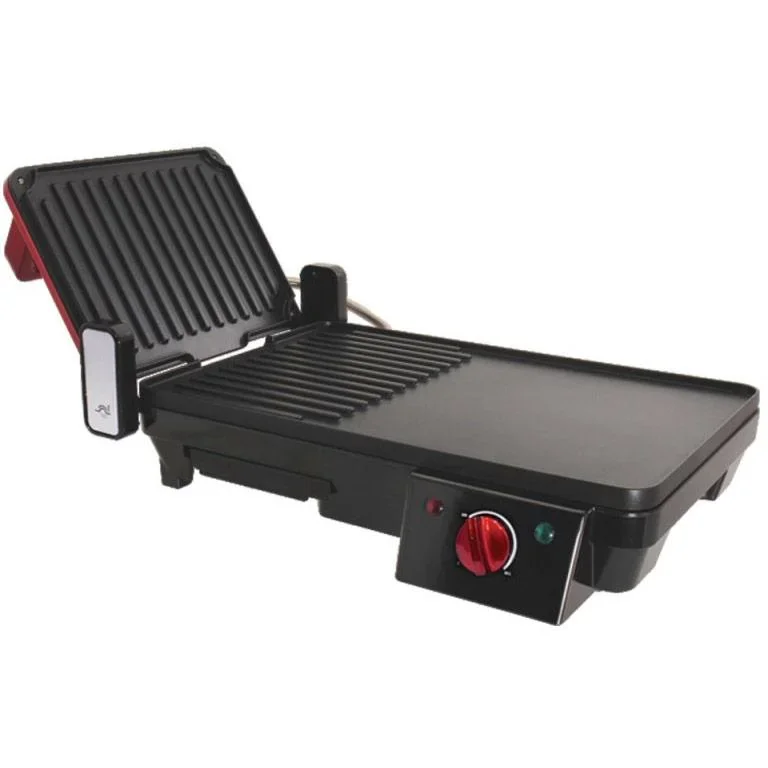 HomeVero Elektrogrill - Doppelte Oberfläche - mit Antihaftbeschichtung - 2000W - 1