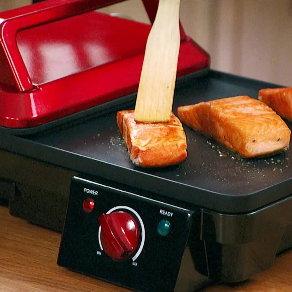 HomeVero Elektrogrill - Doppelte Oberfläche - mit Antihaftbeschichtung - 2000W - 5