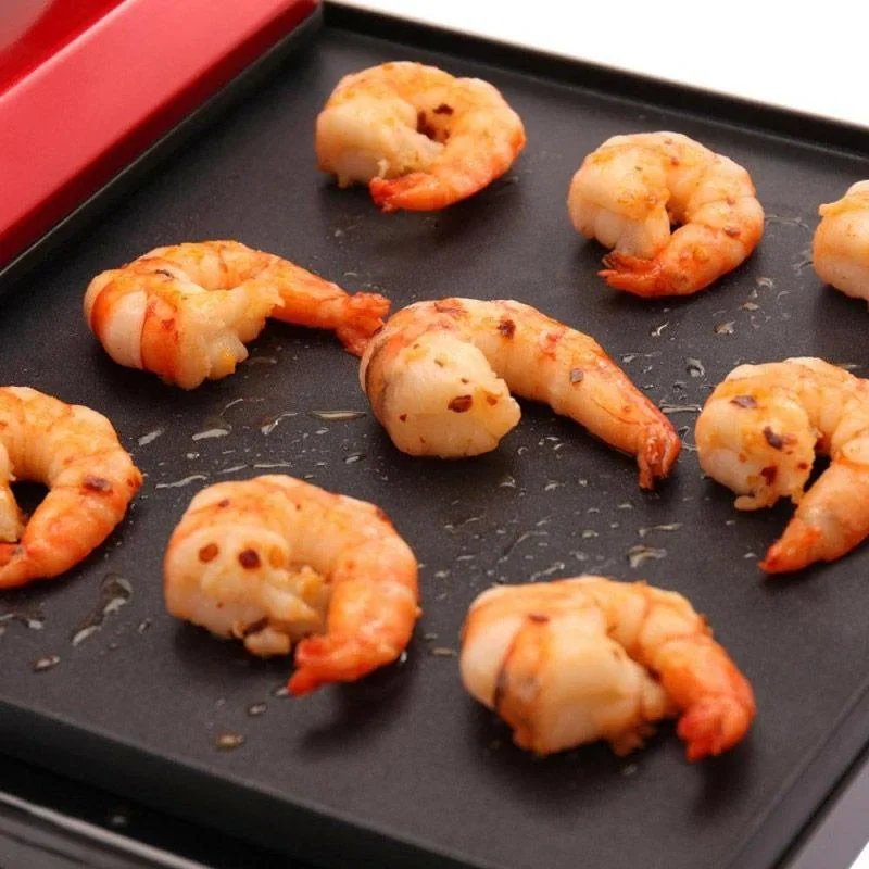 HomeVero Elektrogrill - Doppelte Oberfläche - mit Antihaftbeschichtung - 2000W - 8