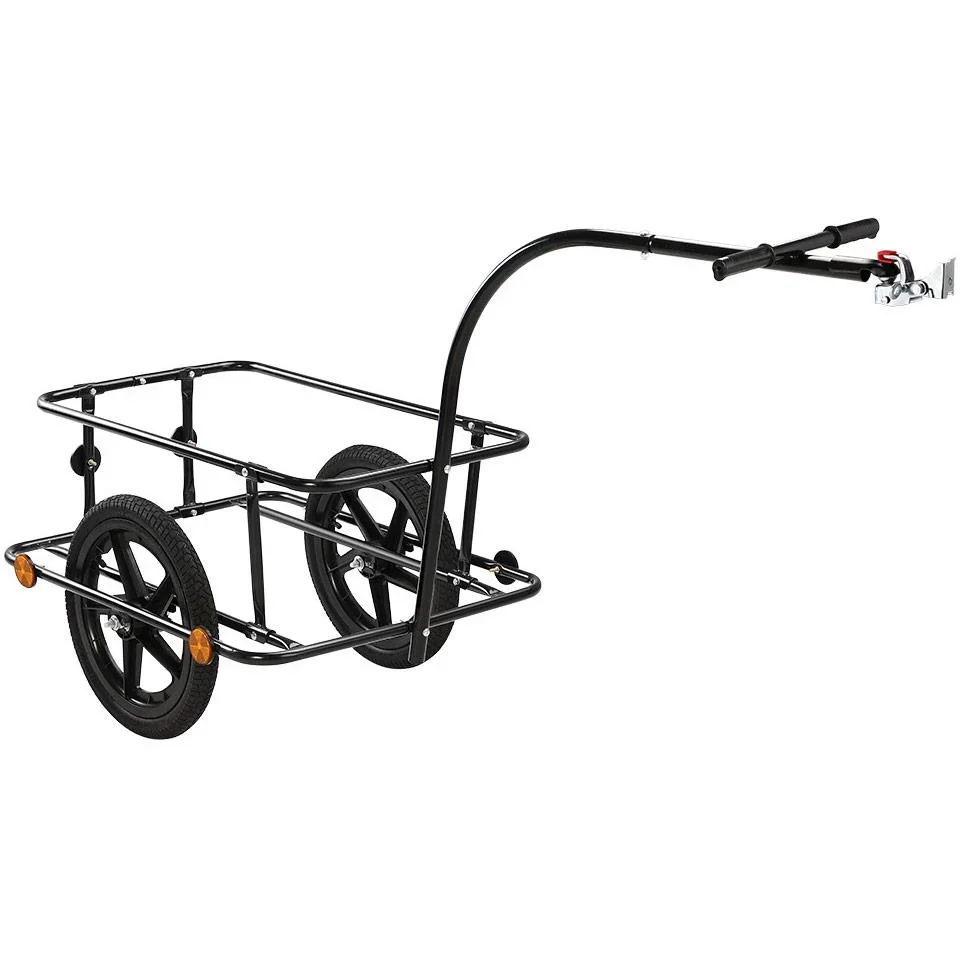 Fahrradanhänger mit Kupplung - Schwarz - 90L - max 80 kg - 6