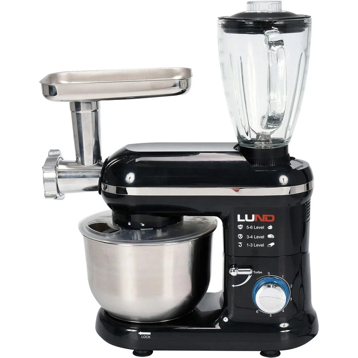 Küchenmaschine Mixer 3in1 - 1000W - 240V - 6 Geschwindigkeiten und Turbofunktion - 0