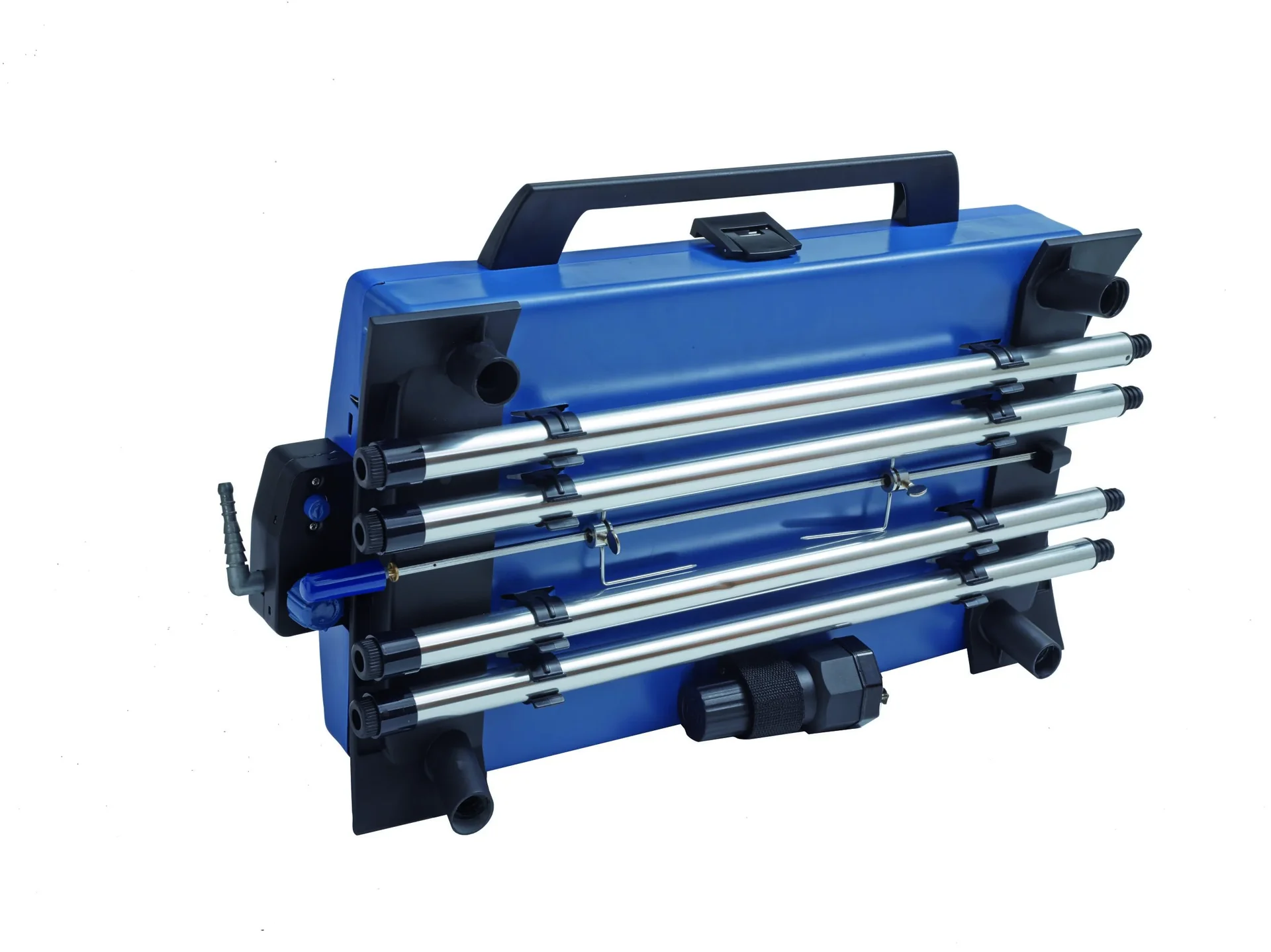 Koffergasgrill 400 SGR ( 50 mbar) 3-flammig, mit Grillspieß, Batteriemotor sowie Piezozündung, inkl. Schlauch - 1