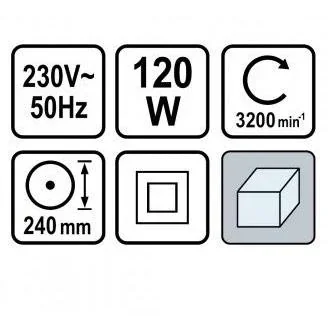 Elektrische Poliermaschine - 120W - 240mm - 0