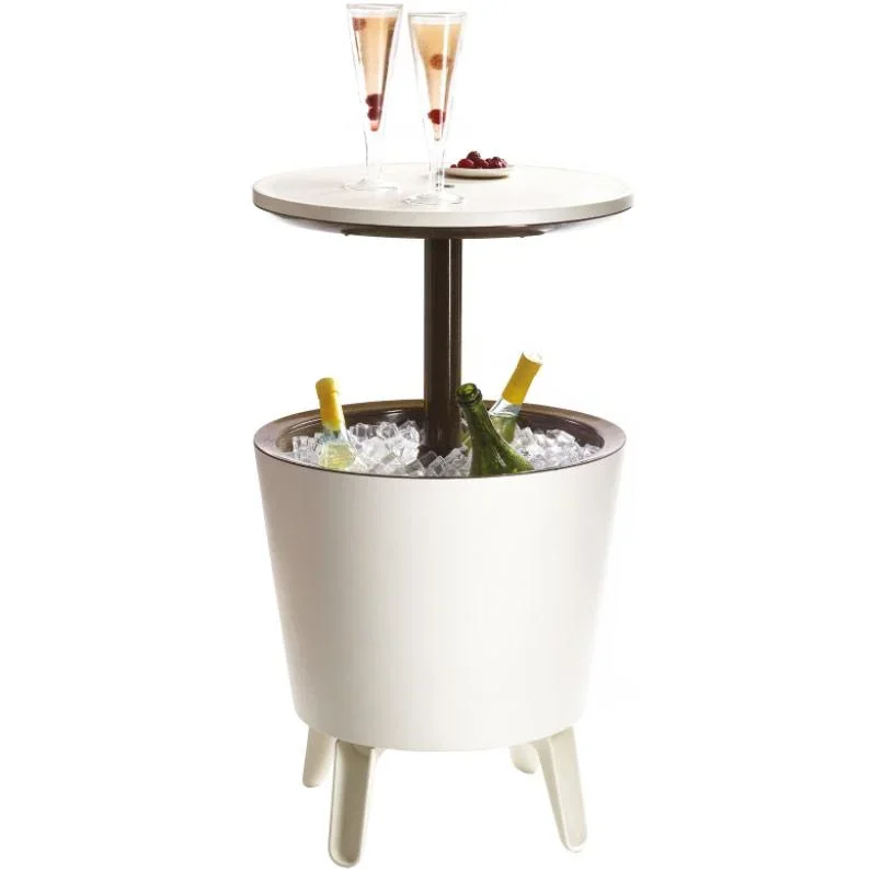 Getränkekühler - Weiß/Braun - Ø50 cm - 30L - 0