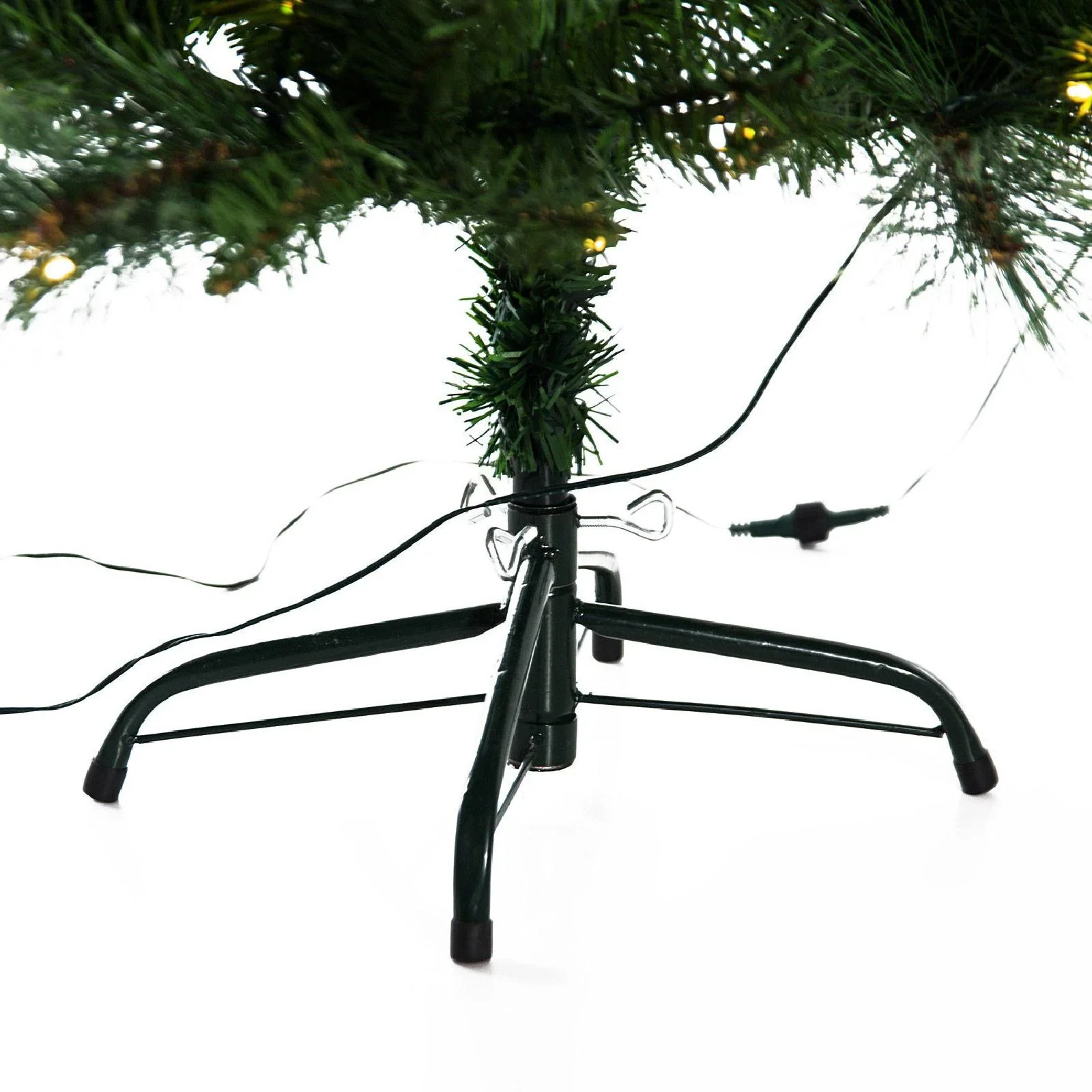 Weihnachtsbaum LED Tannenbaum mit Metallständer Grün 120cm - 0