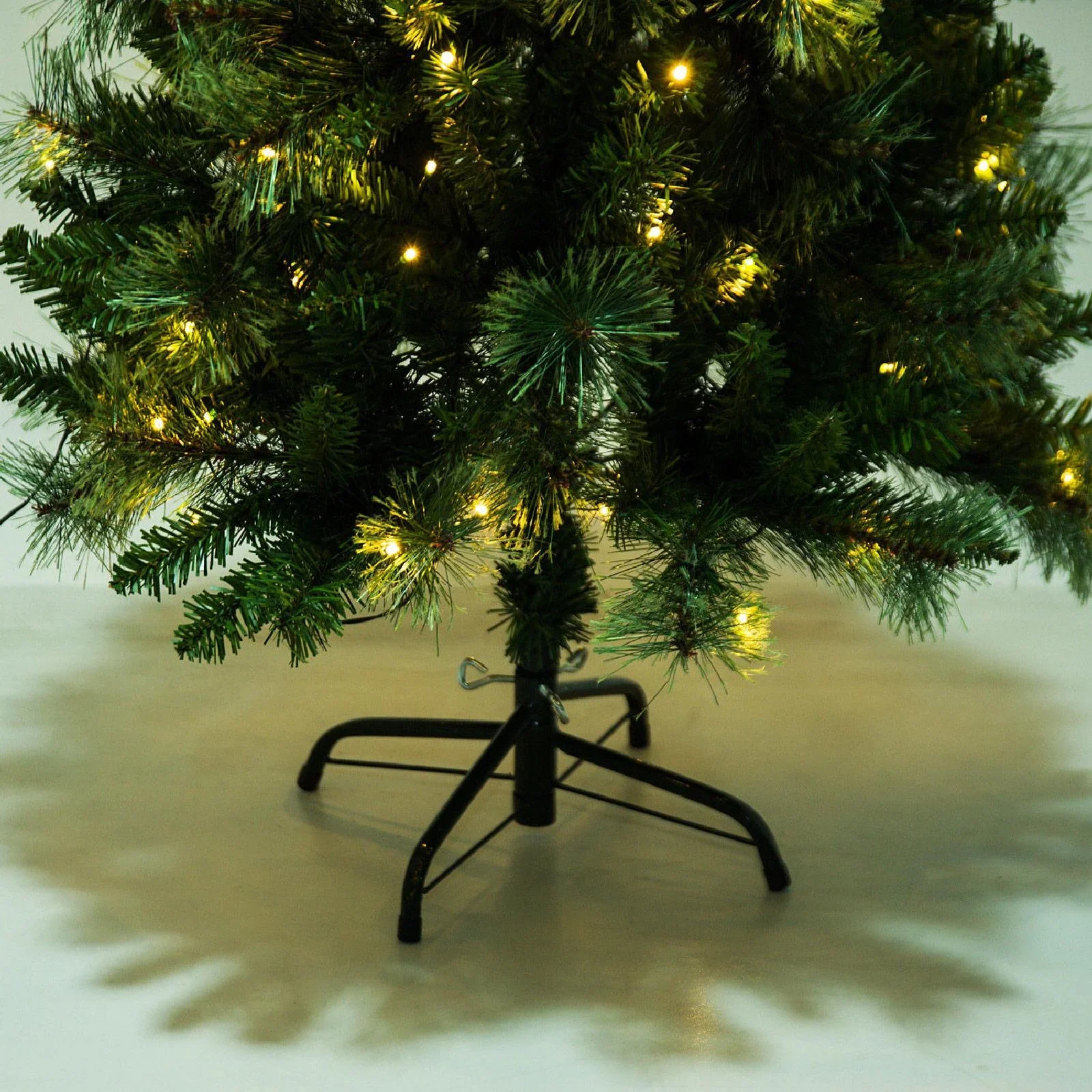 Weihnachtsbaum LED Tannenbaum mit Metallständer Grün 120cm - 2