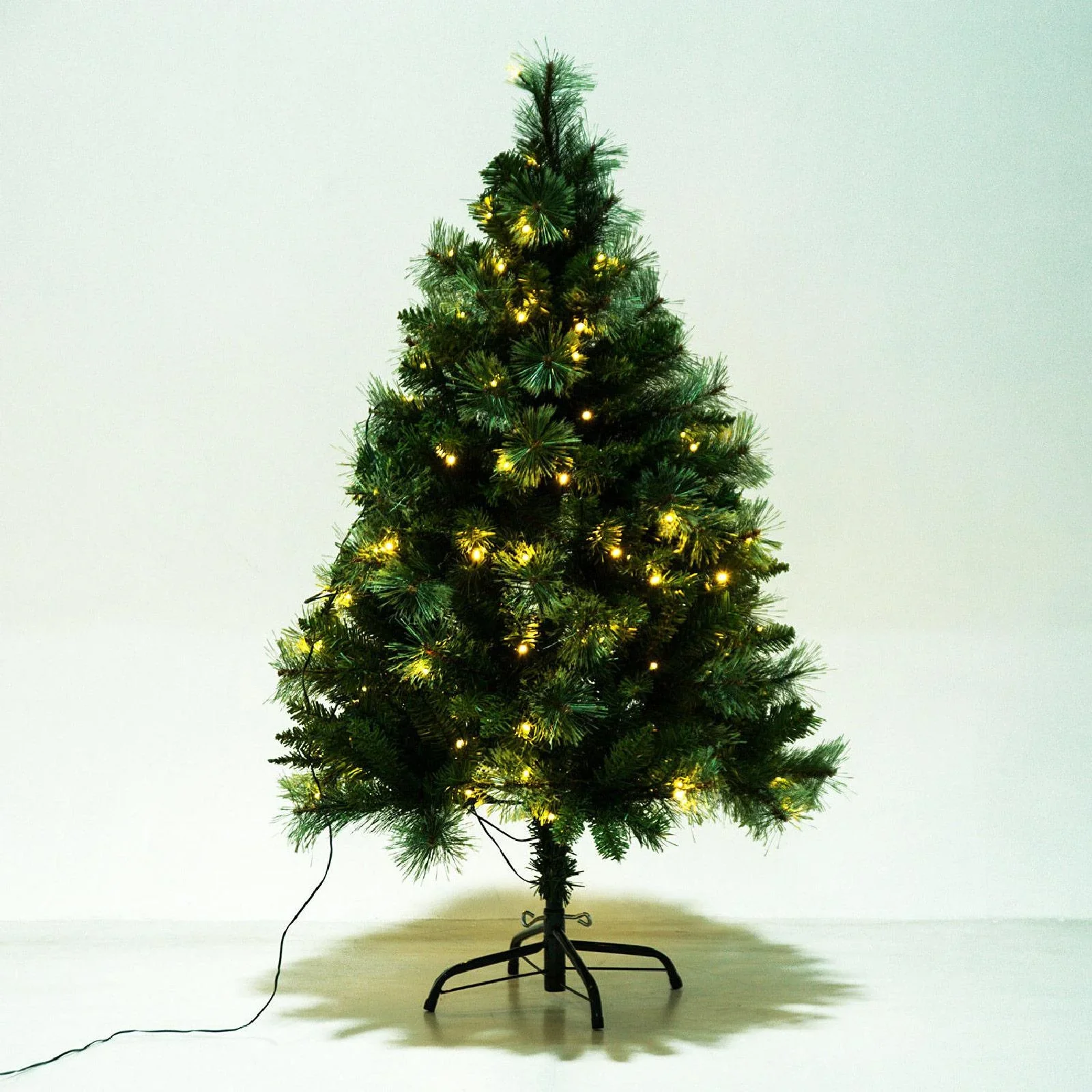 Weihnachtsbaum LED Tannenbaum mit Metallständer Grün 120cm - 3