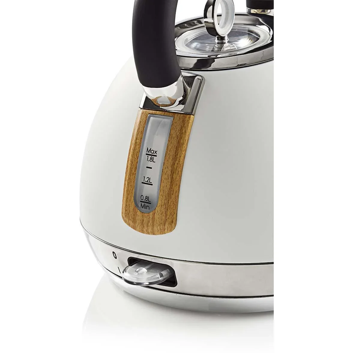 Nedis Wasserkocher - 2200W - 1.8L - Soft-Touch - Weiß - 360-Grad-Drehung - Kochtrockenschutz - 1