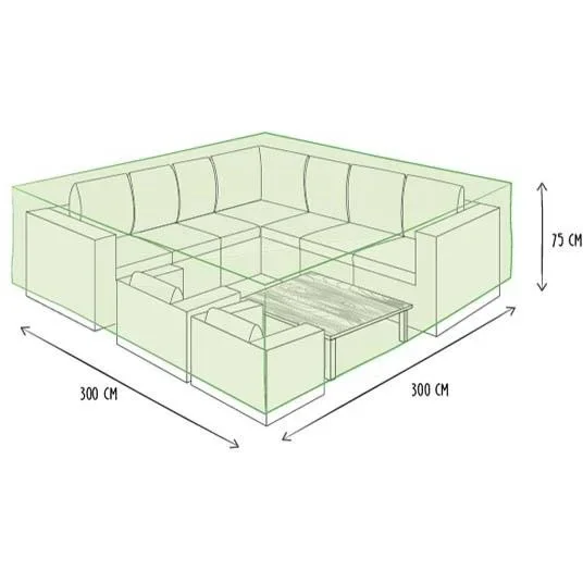 Schutzhülle für Lounge-Set - 300 x 300 x 75 cm - 0