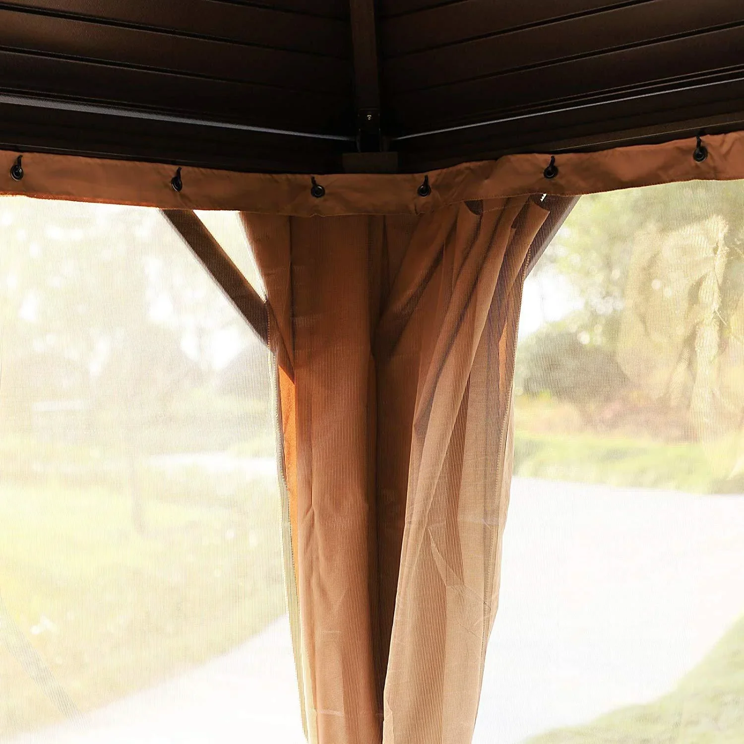 Gartenpavillon mit 2 Laternenhaken - 2