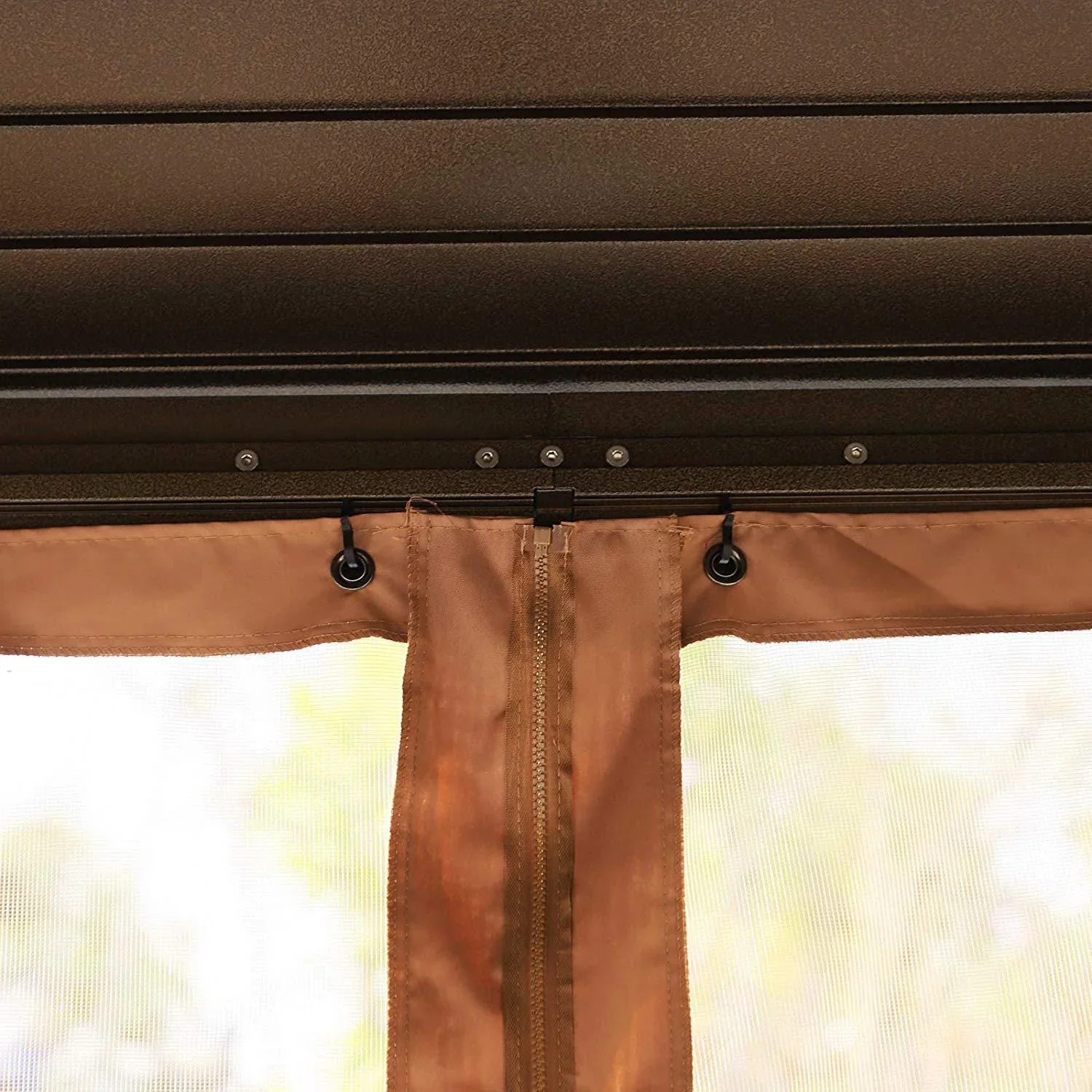 Gartenpavillon mit 2 Laternenhaken - 5