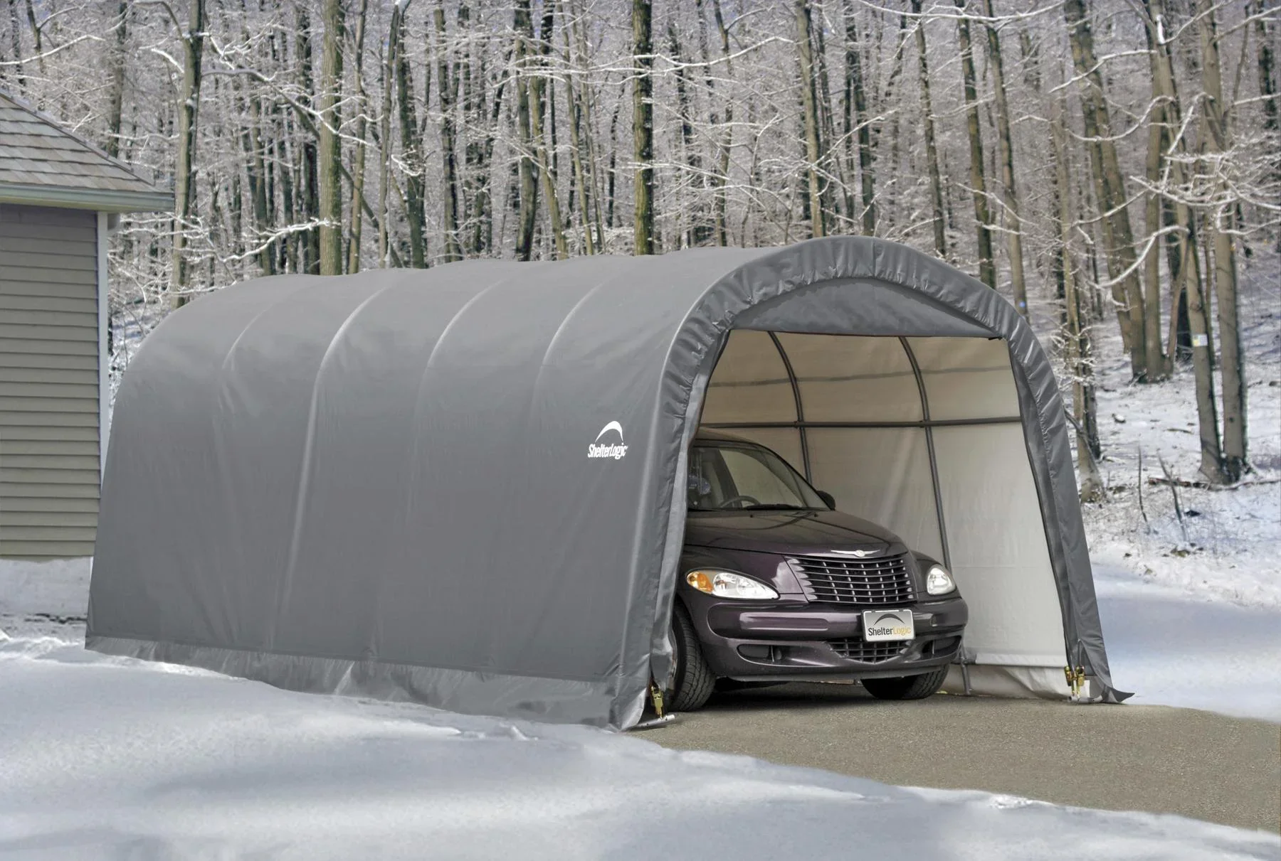 Garage Foliengarage grau 22,57m² 610x370x240 cm Grau - 6